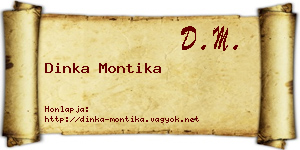 Dinka Montika névjegykártya